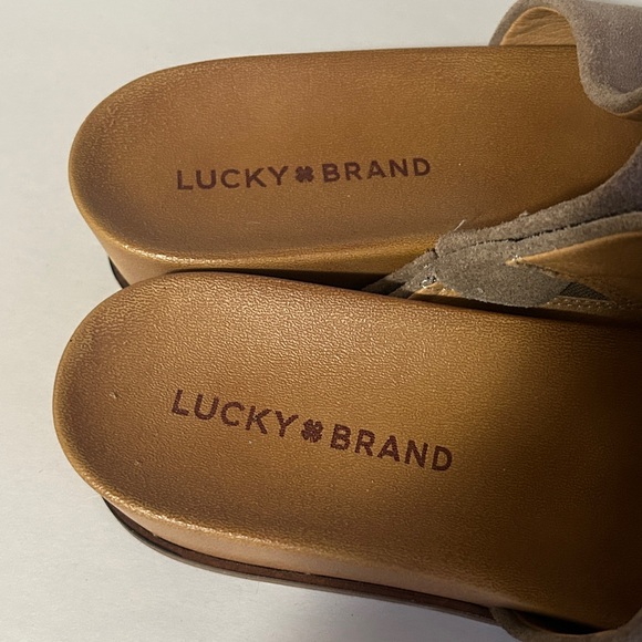 Lucky Brand Brown Suede Slip-On Mules size 7.5 - Picture 3 of 6